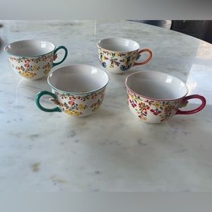 Set of 4 Anthropologie mugs